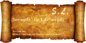 Seregély László névjegykártya